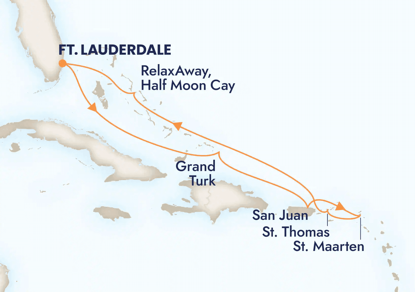 Map of Cruise Itinerary